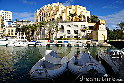 Morning at Portomaso Marina Editorial Stock Photo