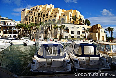 Morning at Portomaso Marina Editorial Stock Photo