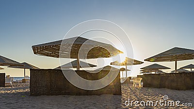 Morning on the Red Sea beach. Egypt. Safaga Stock Photo