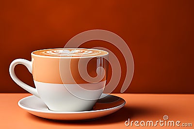 Morning Ritual Enjoying a Steaming Cup of Hot Coffee, Generative Ai Stock Photo