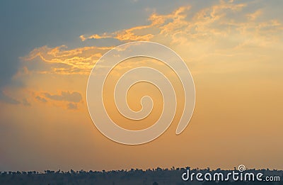 Morning Sky with Clouds Stock Photo