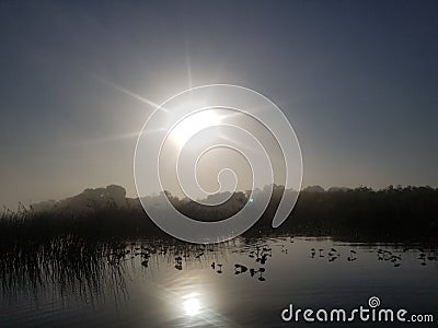 Morning sunrise on the St. Johns River Stock Photo