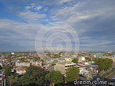 Morning time at Bengkulu city Stock Photo