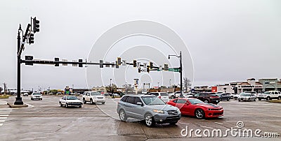 Morning traffic in Oklahoma Editorial Stock Photo