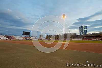 Morning view of Dinamo Bucuresti stadium Stock Photo