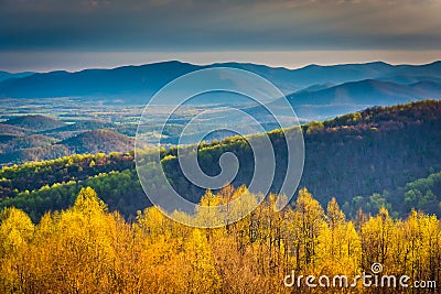 Morning view from Skyline Drive in Shenandoah National Park, Virginia. Stock Photo