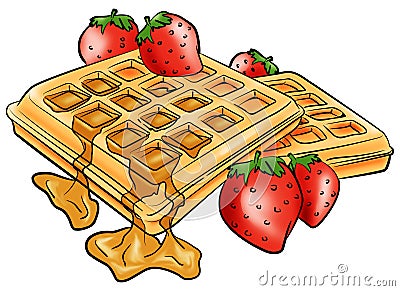 Morning waffles Stock Photo