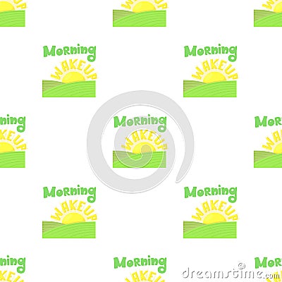 Morning wakeup pattern seamless vector Vector Illustration