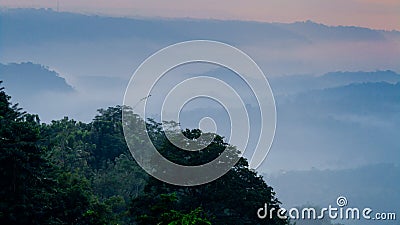 Mornings on a hilltop Stock Photo