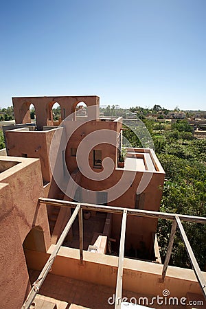 Moroccan architecture in Mopti Dogon Land Stock Photo