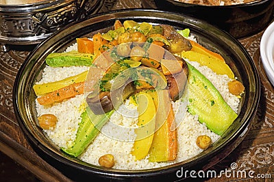 Moroccan couscous. Stock Photo