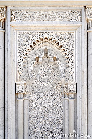 Moroccan decor of the mausoleum of Mohammed V in Rabat Stock Photo