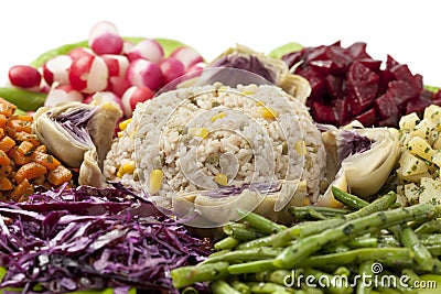 Moroccan dinner salad Stock Photo