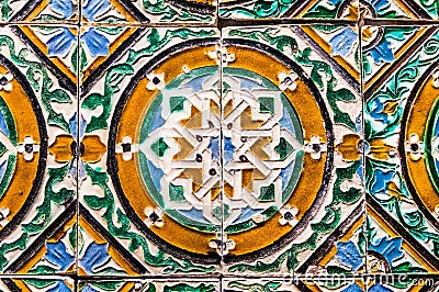Moroccan interior Islamic mosaic art Stock Photo