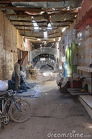 Moroccan lifestyle craftsmen workshops Editorial Stock Photo