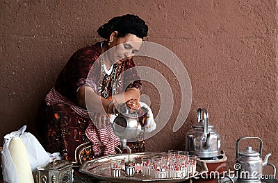 Moroccan Mint Tea Editorial Stock Photo