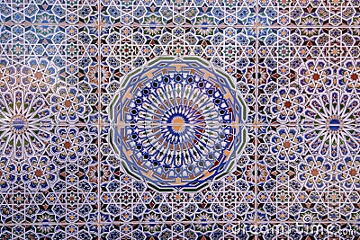 Moroccan mosaic, Marrakesh, Morocco Stock Photo