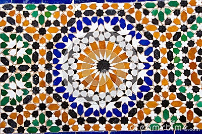 Moroccan mosaic pattern tiles Stock Photo