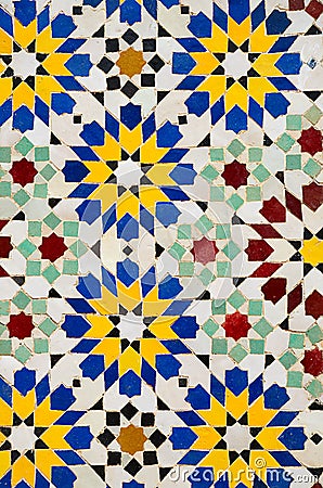 Moroccan mosaic tiles Stock Photo