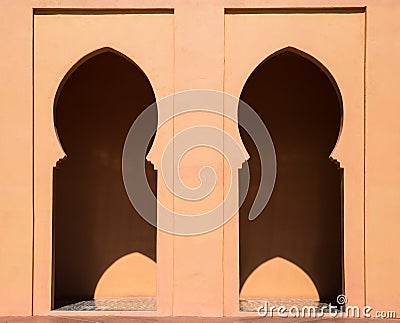 Moroccan palace architecture Stock Photo