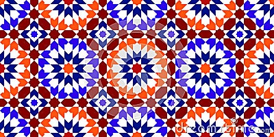 Moroccan Pattern. Mosaic Tiles Vector Illustration