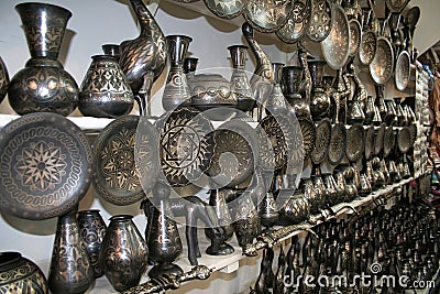 Moroccan souvenir shop Stock Photo