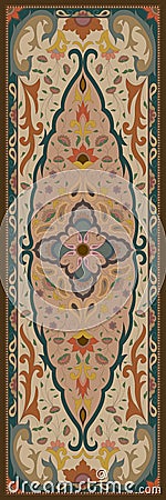 Moroccan vintage vector rug design Vector Illustration