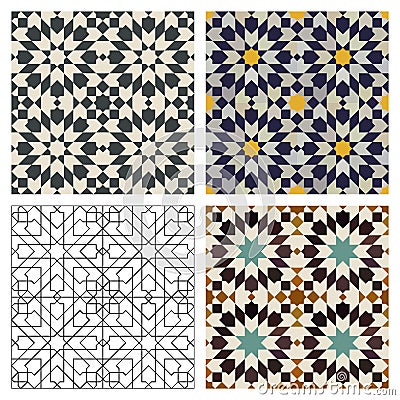 Moroccan Tiles Vector Illustration