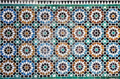 Moroccan vintage tile background Stock Photo