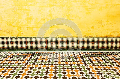 Moroccan vintage tile textured background Stock Photo