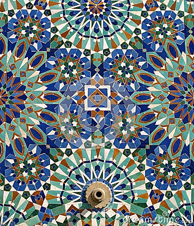 Morocco Casablanca Arabesque wall tiles Stock Photo