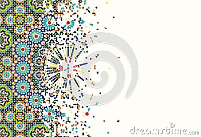 Morocco Disintegration Template. Vector Illustration