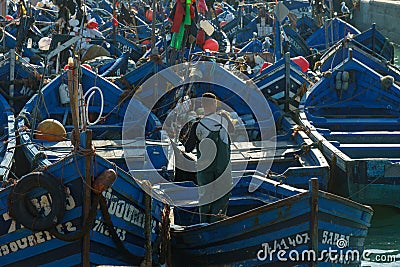Morocco. Essaouira. A fisherman Editorial Stock Photo