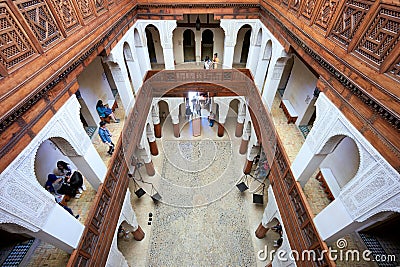 Morocco Fez. Nejjarine Fondouk Museum of Wood Arts and Crafts Editorial Stock Photo