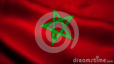 Morocco Flag Waving in the Wind. National Flag of Morocco. Sign of Morocco  Seamless Loop Animation Stock Footage - Video of emblem, celebration:  173157284