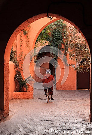 Morocco, Marrakesh. Historic Medina. UNESCO World Heritage Site. Editorial Stock Photo