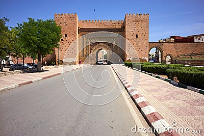 Morocco Meknes. The gate to the Medina Stock Photo