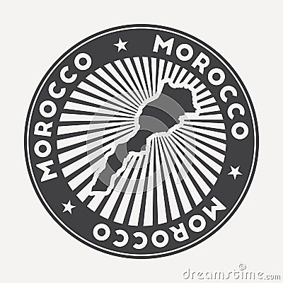 Morocco round logo. Vector Illustration