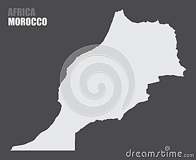 Morocco silhouette map Vector Illustration