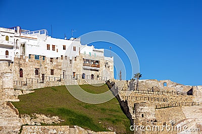 Morocco, Tanger, Medina, Ancient fortress in old town Stock Photo