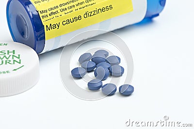 Morphine Sulfate Warning Stock Photo