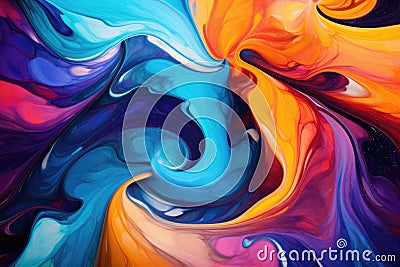 morphing fluid art abstract background. Wavy curly swirl Stock Photo