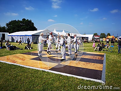 Morris Dancers at English Country Fair Editorial Stock Photo