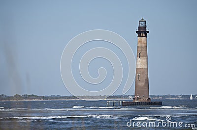 Morris island lighthouse near folly beach sc Stock Photo