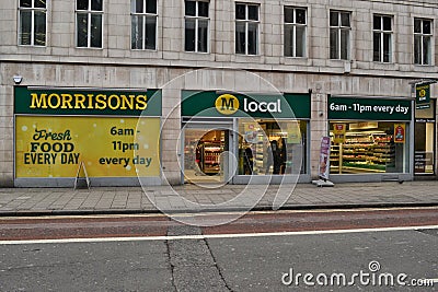 Morrisons store Central London Editorial Stock Photo