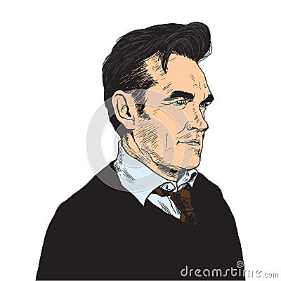 Morrissey Pop Art Portrait Vector Vector Illustration
