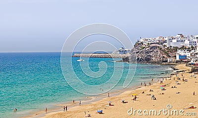 Morro Jable beach and resort. Fuerteventura Stock Photo