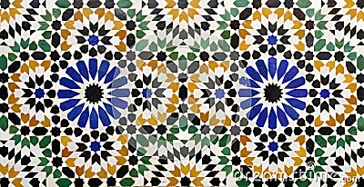 Morrocan traditional mosaic background Stock Photo