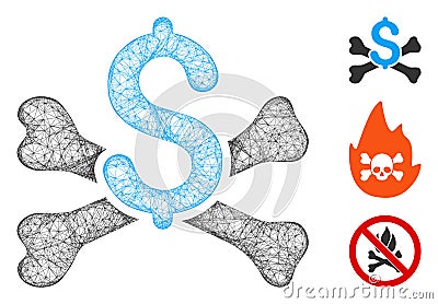 Mortal Debt Polygonal Web Vector Mesh Illustration Vector Illustration