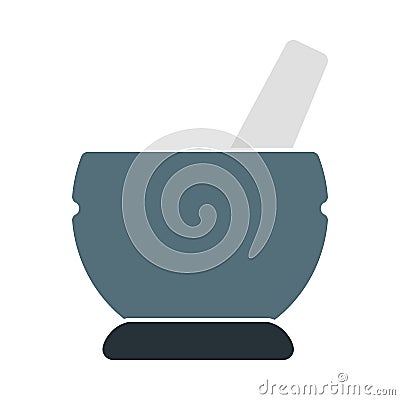 Mortar And Pestel Icon Vector Illustration